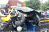 Auto-rickshaw collides with container truck at Brahmavar black spot; several injured